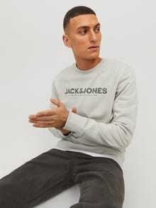 Jack & Jones Logo Crew neck Sweatshirt -Moonstruck - 12234770