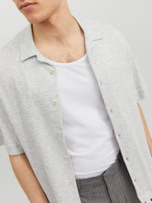 Jack & Jones Regular Fit Hawaii skjorte -Light Grey Melange - 12234801