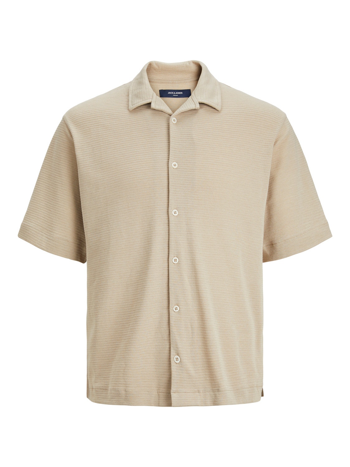 Oversize Fit Resort collar T-Shirt | Beige | Jack & Jones®