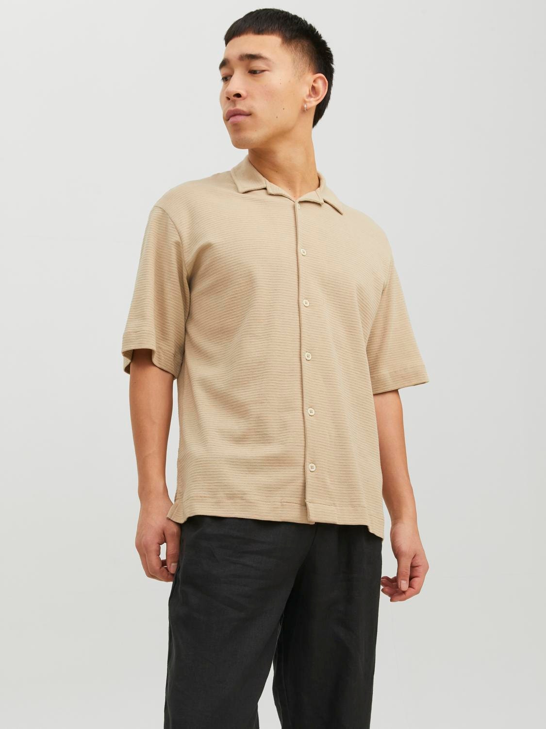 Jack & Jones Regular Fit Hawaii-Hemd -White Pepper - 12234801