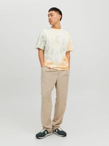 Jack & Jones Batikolt Környak Trikó -White - 12235152