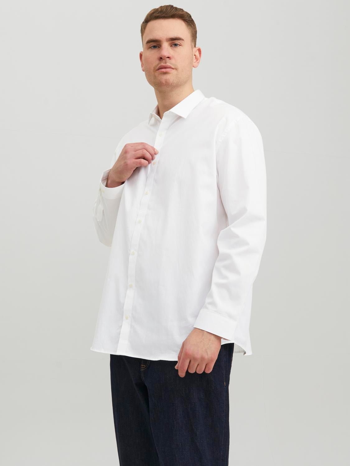 Plus size hotsell white collar shirt