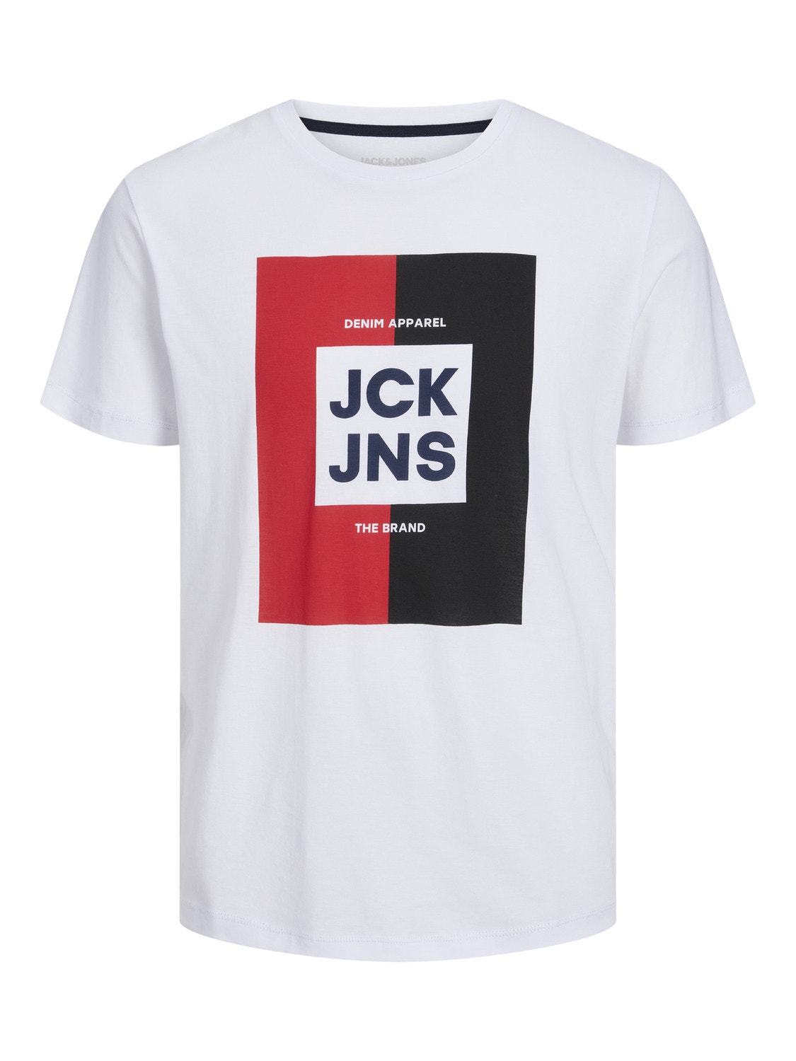 Jack & Jones Logo Pyöreä pääntie T-paita -White - 12235179