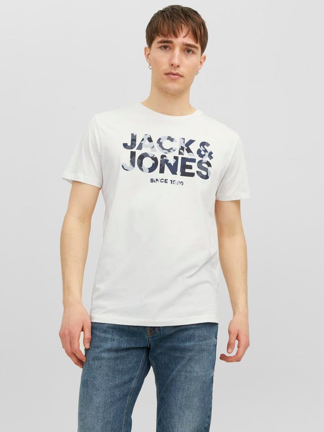 Jack & Jones Logo Rundhals T-shirt - 12235189