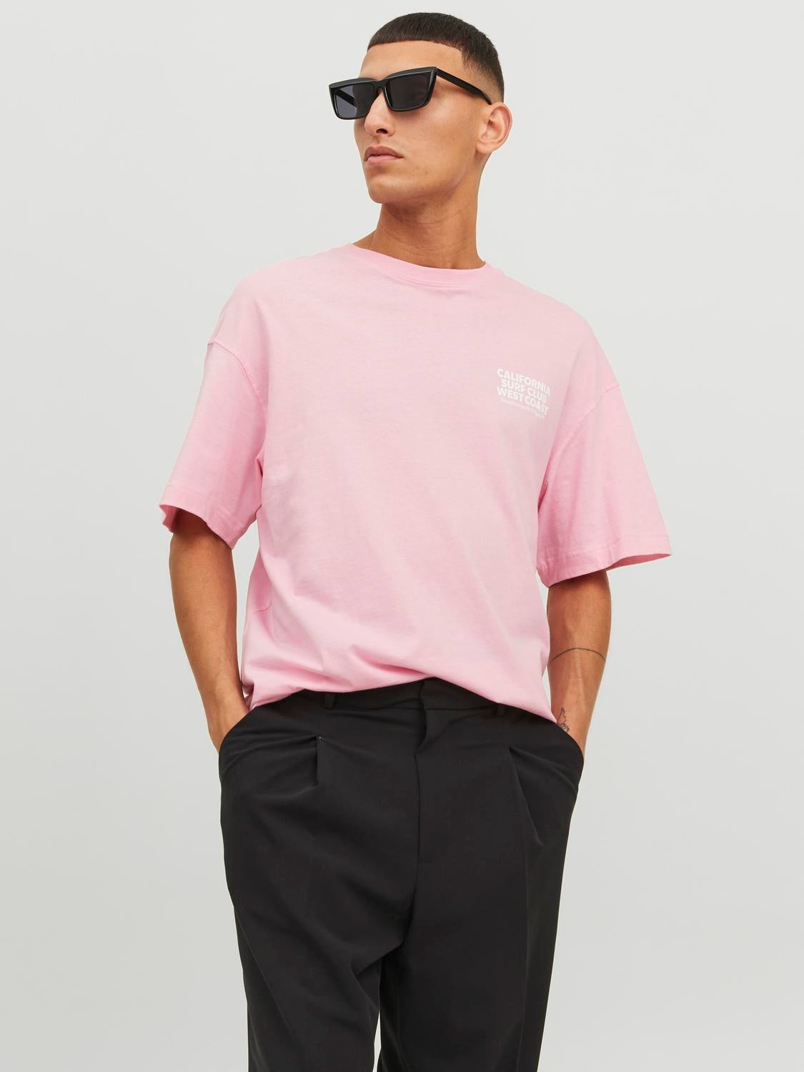 T-shirt Imprimé Col Rond - Jack & Jones - Modalova