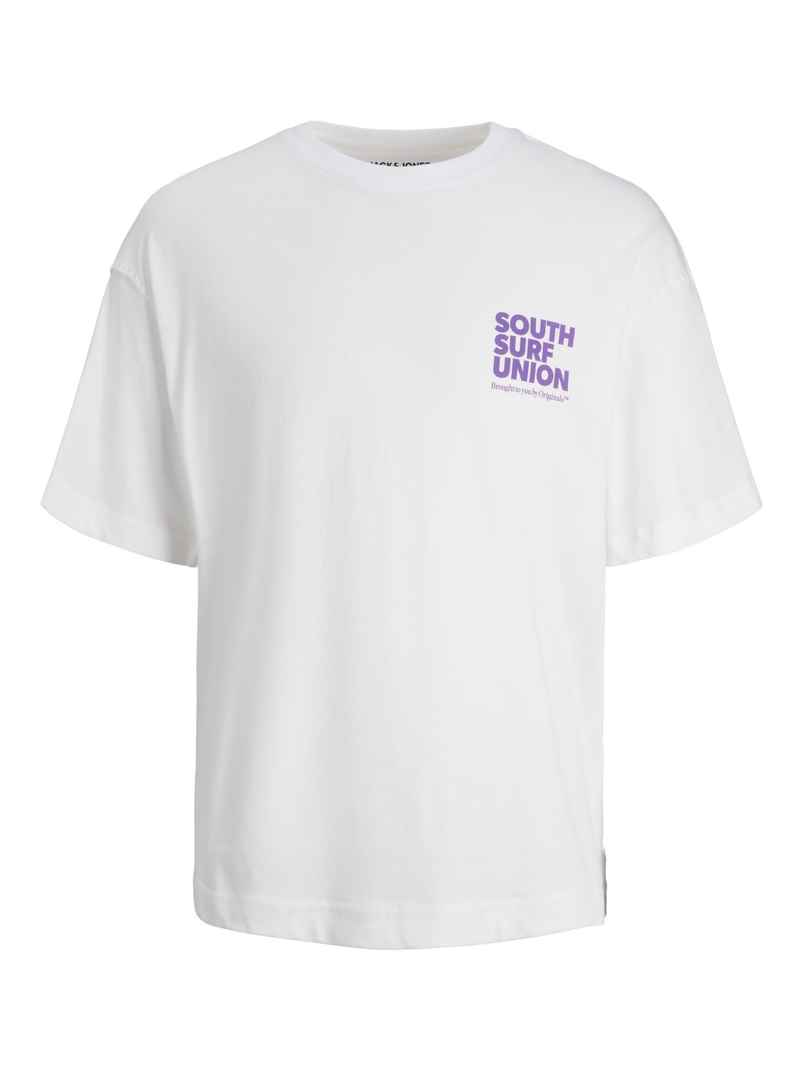 Jack & Jones Printed Crew neck T-shirt -Bright White - 12235213