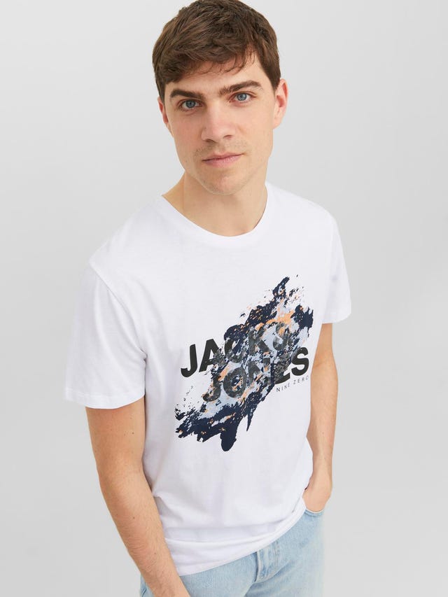 Jack & Jones T-shirt Logo Col rond - 12235233