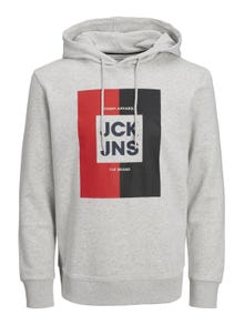 Jack & Jones Logo Huppari -White Melange - 12235248