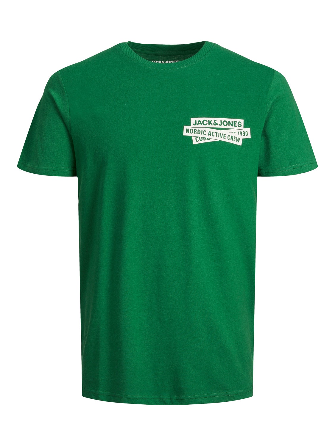 Jack & Jones Logo Crew neck T-shirt -Verdant Green - 12235249