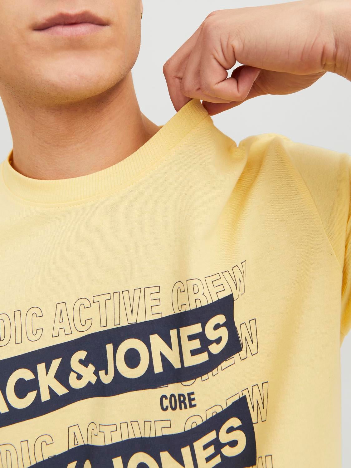 Jack and jones sales yellow t shirt