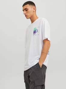 Jack & Jones T-shirt Imprimé Col rond -White - 12235279