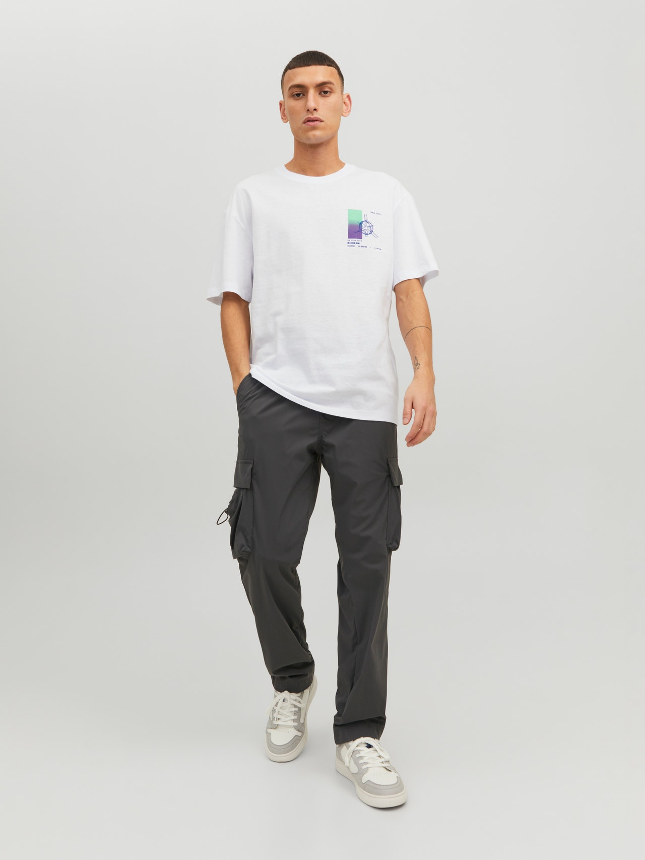 Jack & Jones T-shirt Imprimé Col rond -White - 12235279