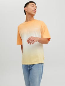 Jack & Jones Colour gradiant Crew neck T-shirt -Pumpkin - 12235281