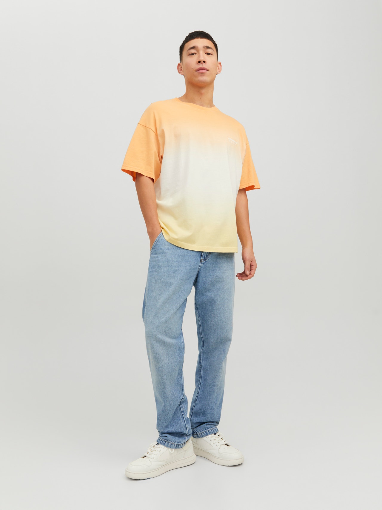 Jack & Jones T-shirt Dégradé de couleurs Col rond -Pumpkin - 12235281
