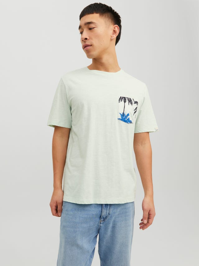 Jack & Jones T-shirt Tropical Col rond - 12235290