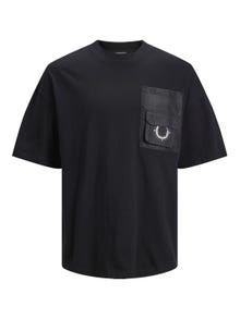 Jack & Jones Bedrukt Ronde hals T-shirt -Black - 12235293