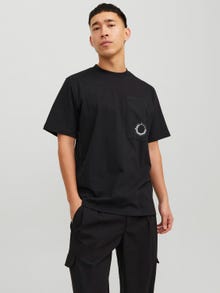 Jack & Jones Trykk O-hals T-skjorte -Black - 12235293