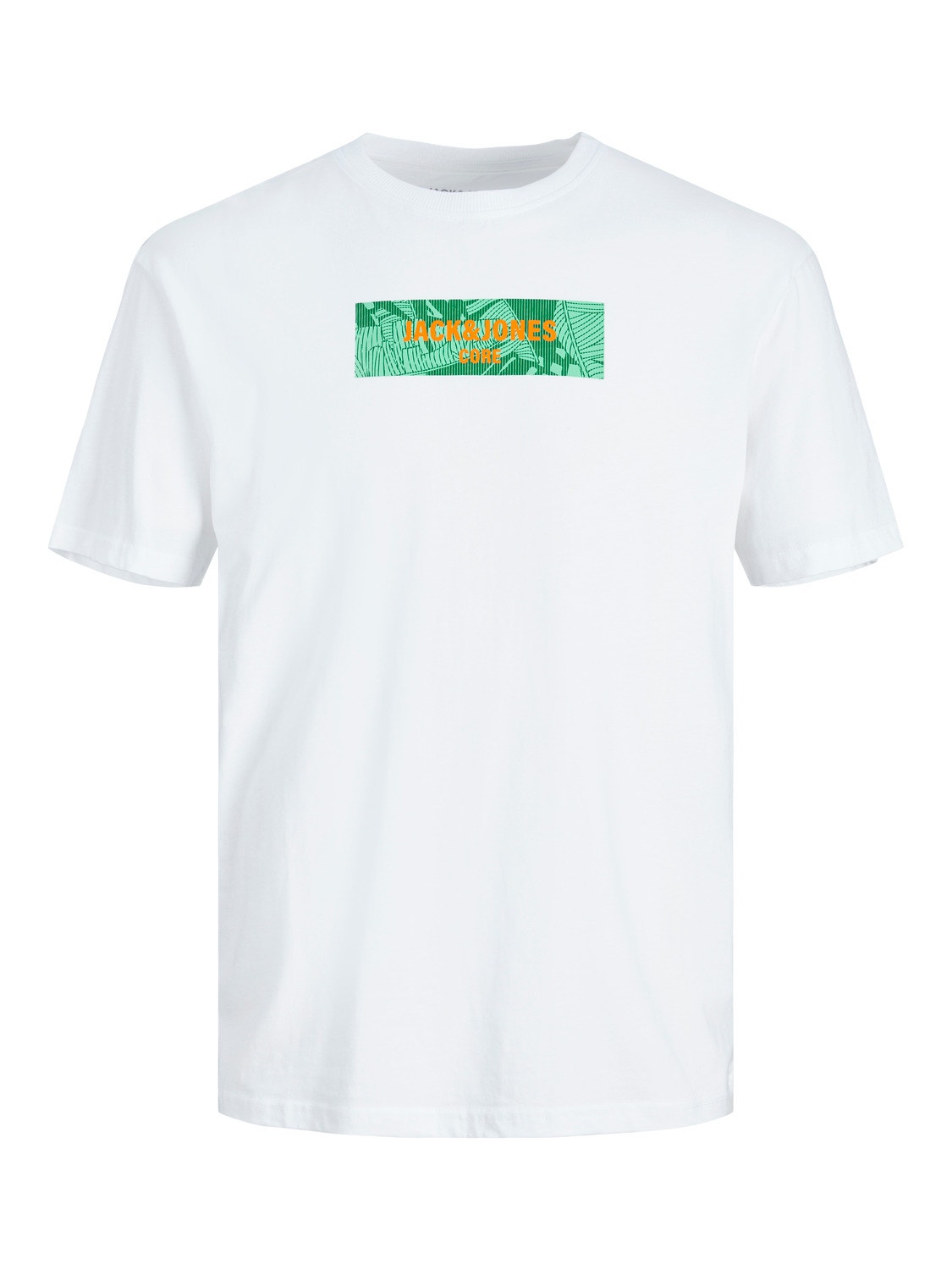 Jack & Jones Logo Crew neck T-shirt -White - 12235313
