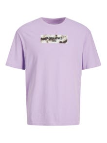 Jack & Jones Logo Crew neck T-shirt -Lavender - 12235313