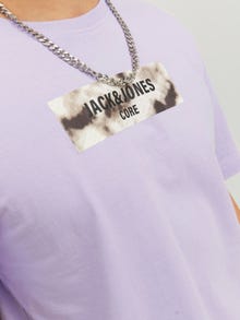 Jack & Jones Logo Crew neck T-shirt -Lavender - 12235313