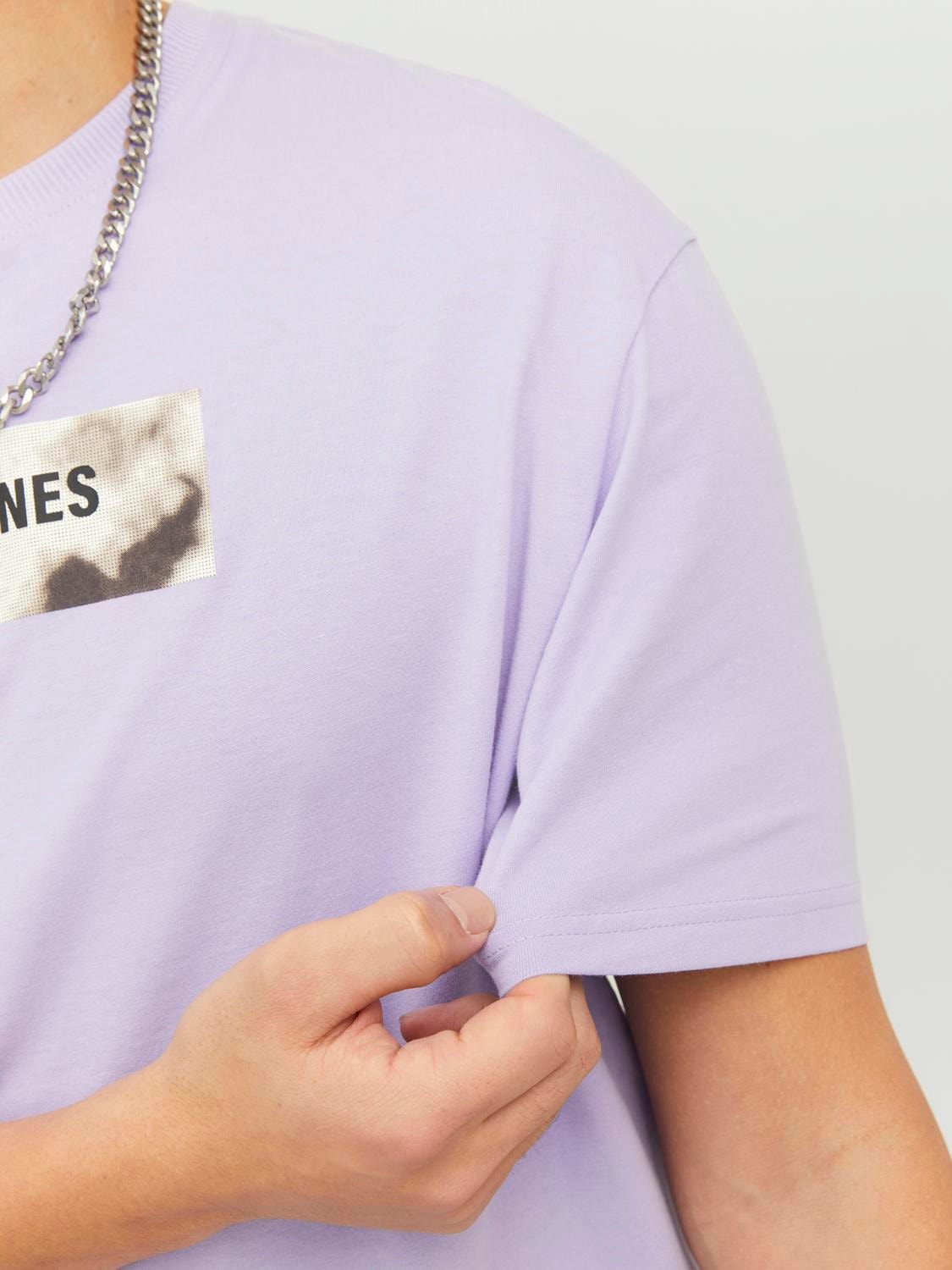 Jack & Jones Logo Rundhals T-shirt -Lavender - 12235313