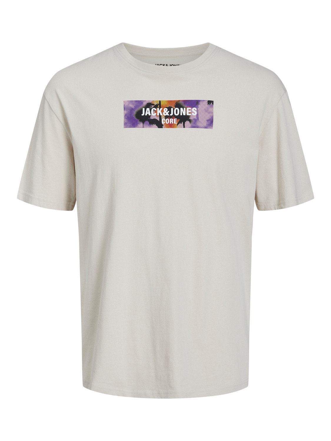 Jack & Jones Logo Crew neck T-shirt -Moonbeam - 12235313
