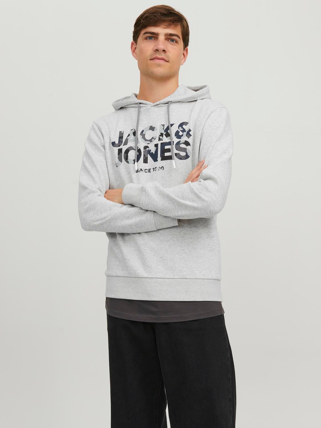 Jack jones 2024 grey hoodie