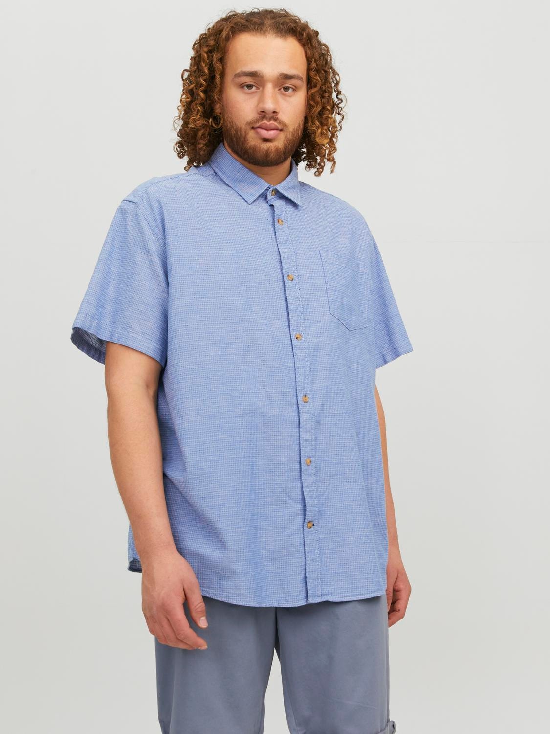 Jack & Jones Plus Size Regular Fit Avslappnad skjorta -Ensign Blue - 12235368