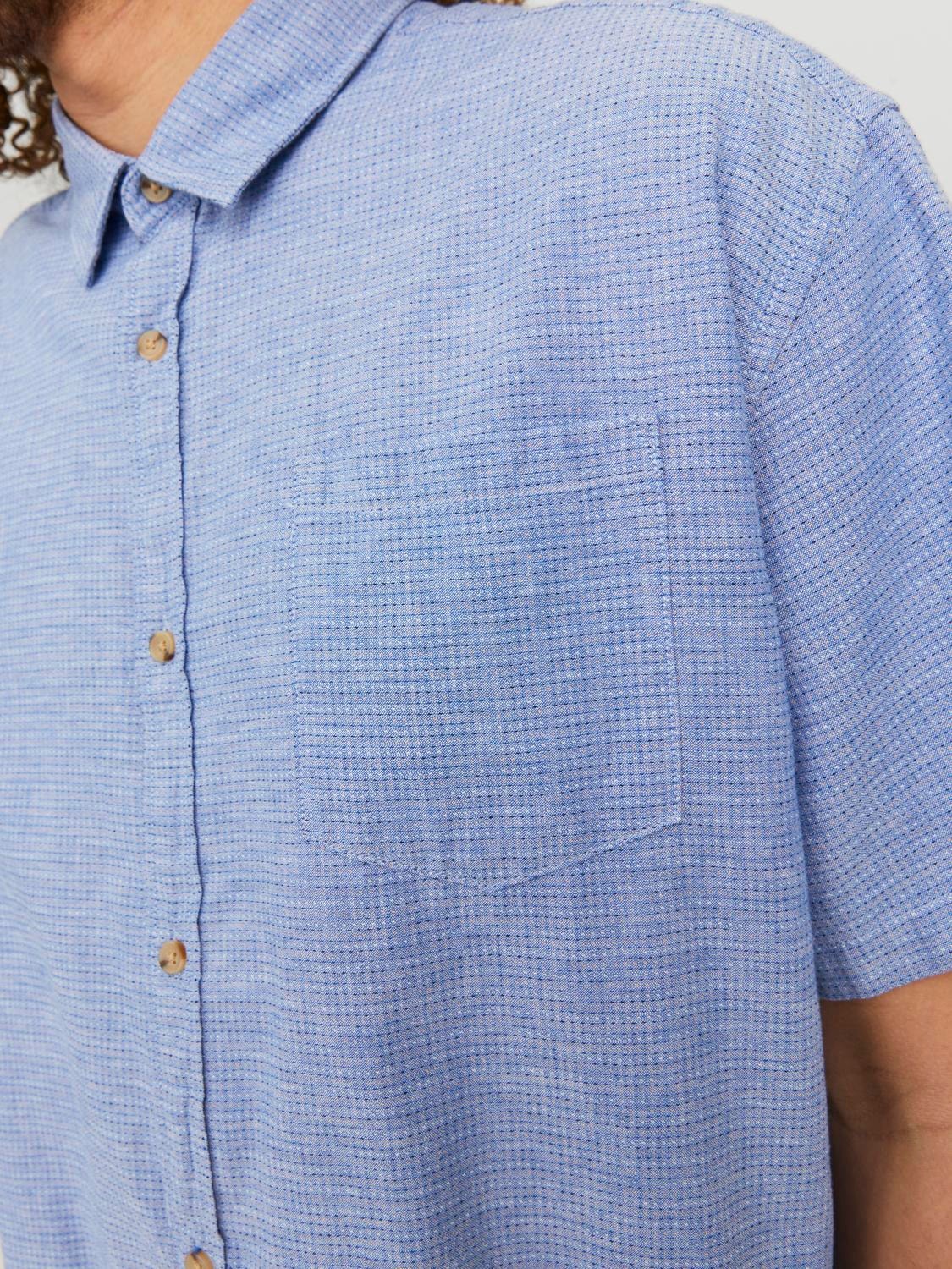 Jack & Jones Plus Regular Fit Volnočasová košile -Ensign Blue - 12235368