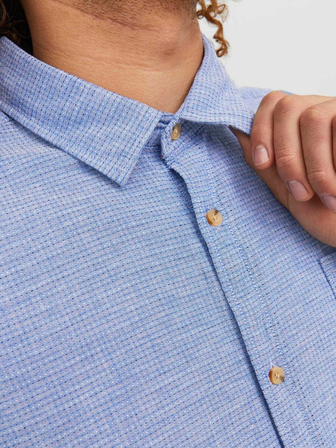 Jack & Jones Plus Regular Fit Volnočasová košile -Ensign Blue - 12235368