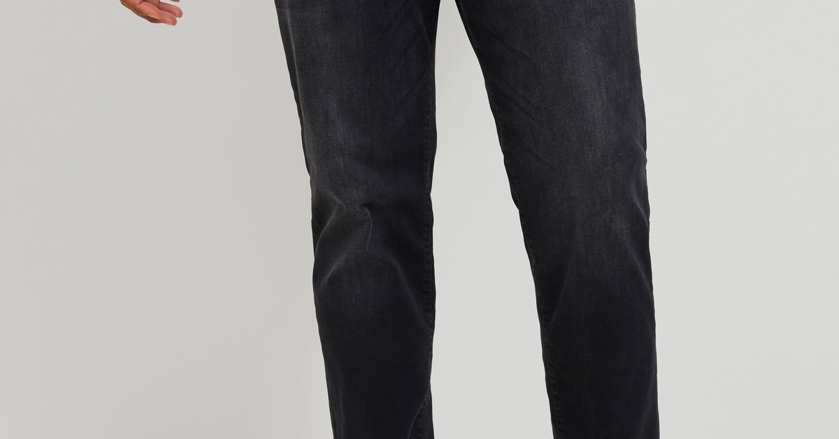 JACK&JONES PLUS JJIGLENN JJFOX GE 147 NOOS PLS, zwart denim, 46W x 32L JACK&JONES PLUS JJIGLENN JJFOX GE 147 NOOS PLS, zwart denim, 46W x 32L