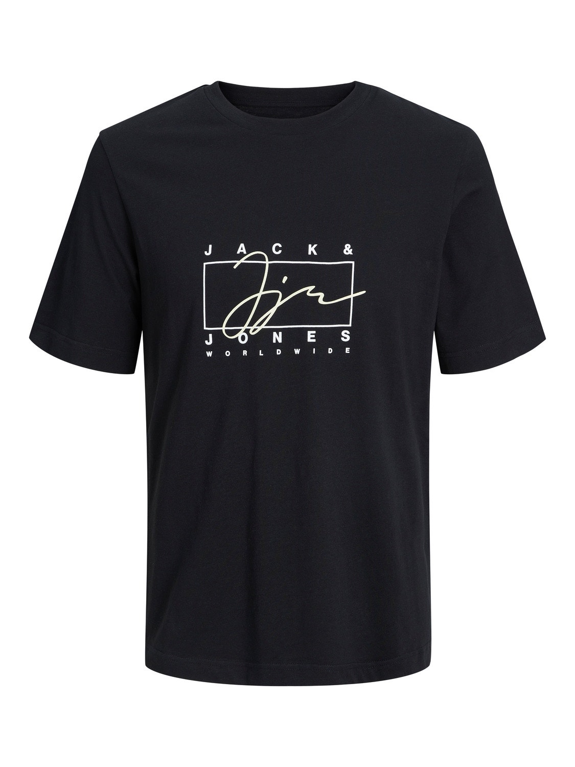 Jack & Jones Logotyp Rundringning T-shirt -Black - 12235487