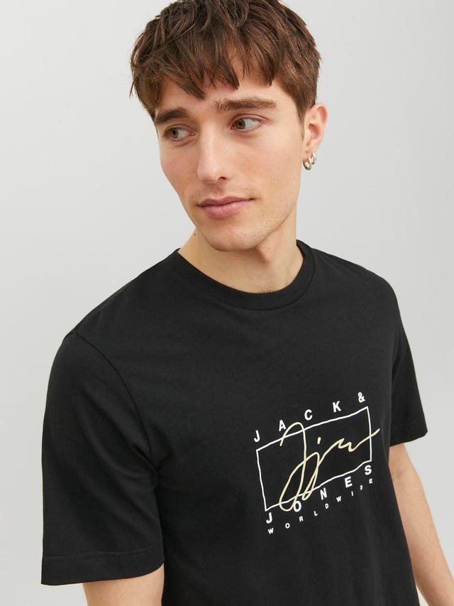 Jack & Jones Logotyp Rundringning T-shirt - 12235487