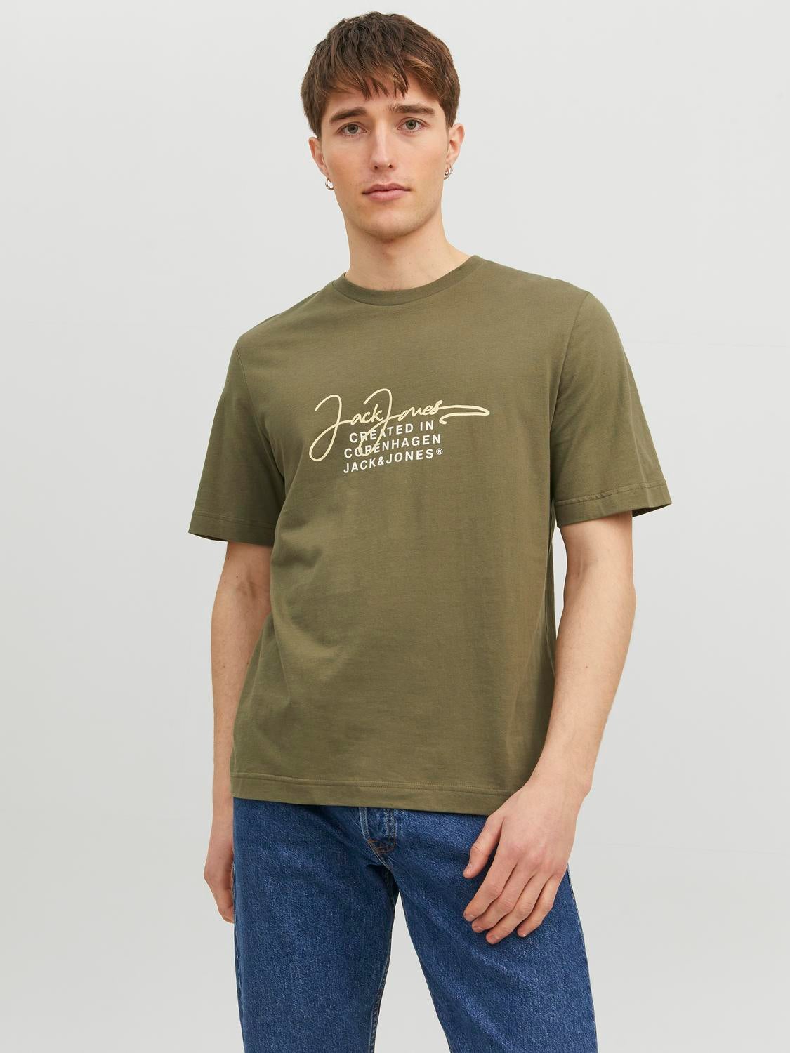 T-shirt Logo Col Rond - Jack & Jones - Modalova