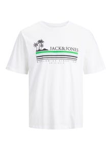 Jack & Jones Logo T-shirt For boys -Bright White - 12235491