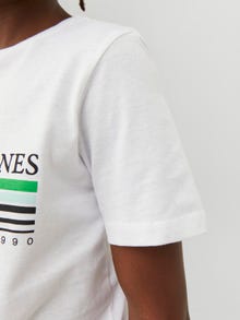 Jack & Jones Logo T-shirt For boys -Bright White - 12235491