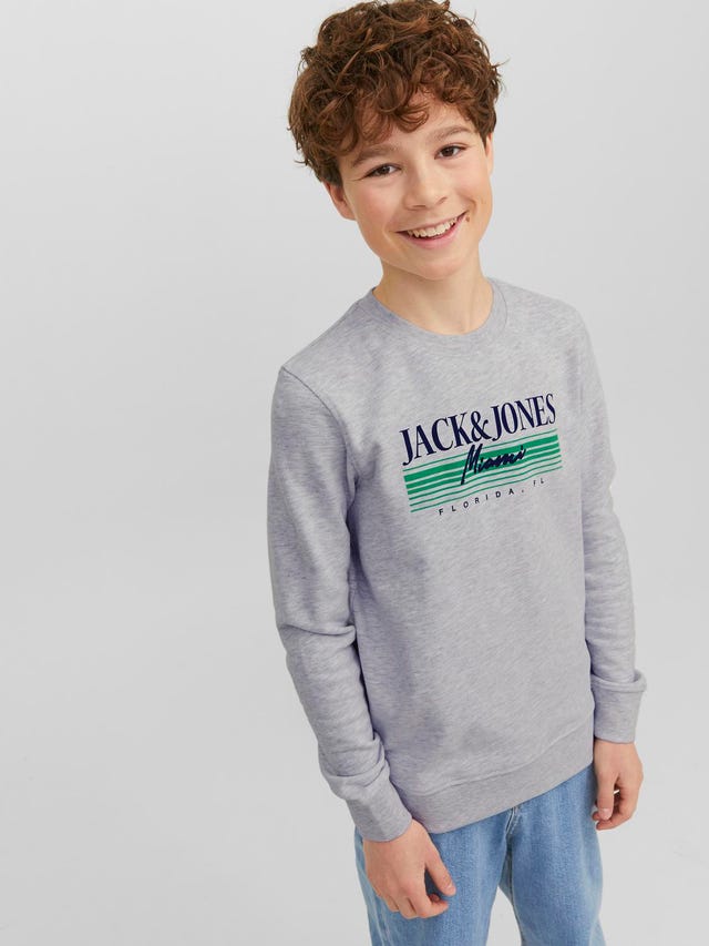 Jack & Jones Logo Sweatshirt met ronde hals Voor jongens - 12235502