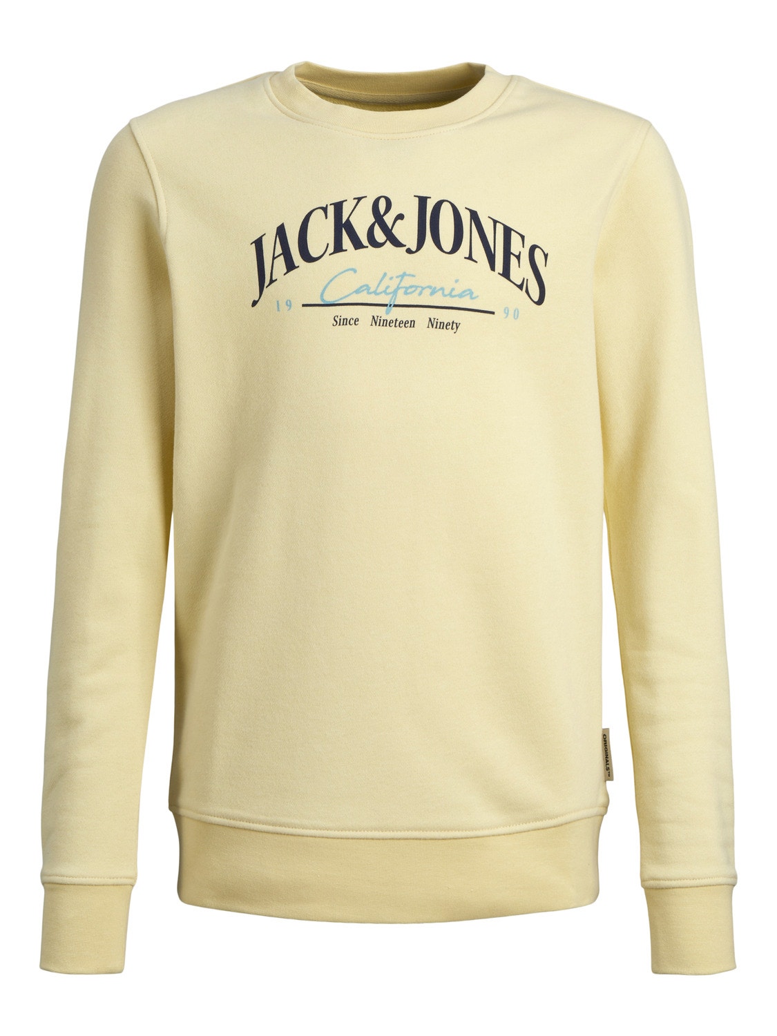 Jack & Jones Logo Crew neck Sweatshirt For boys -French Vanilla - 12235502