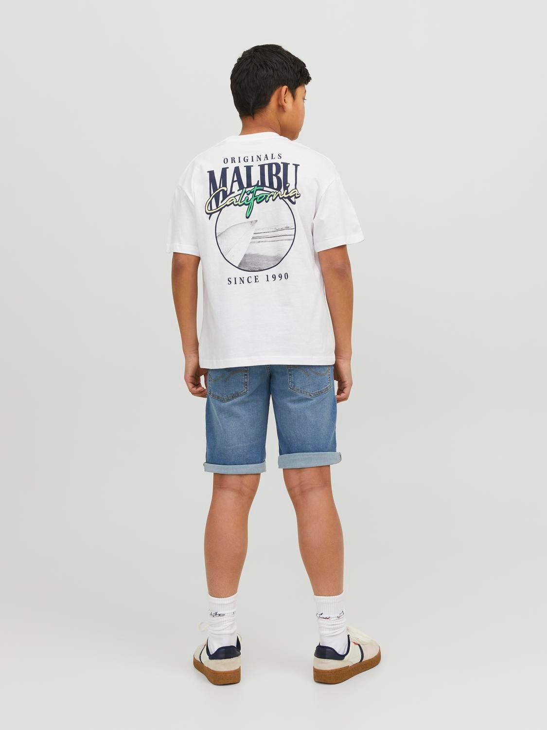 Jack & Jones Trykk T-skjorte For gutter -Bright White - 12235503