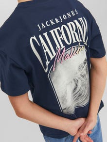 Jack & Jones Printet T-shirt Til drenge -Navy Blazer - 12235503