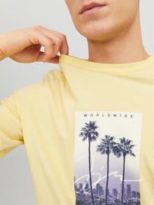 Jack & Jones Camiseta Estampado fotográfico Cuello redondo -French Vanilla - 12235522
