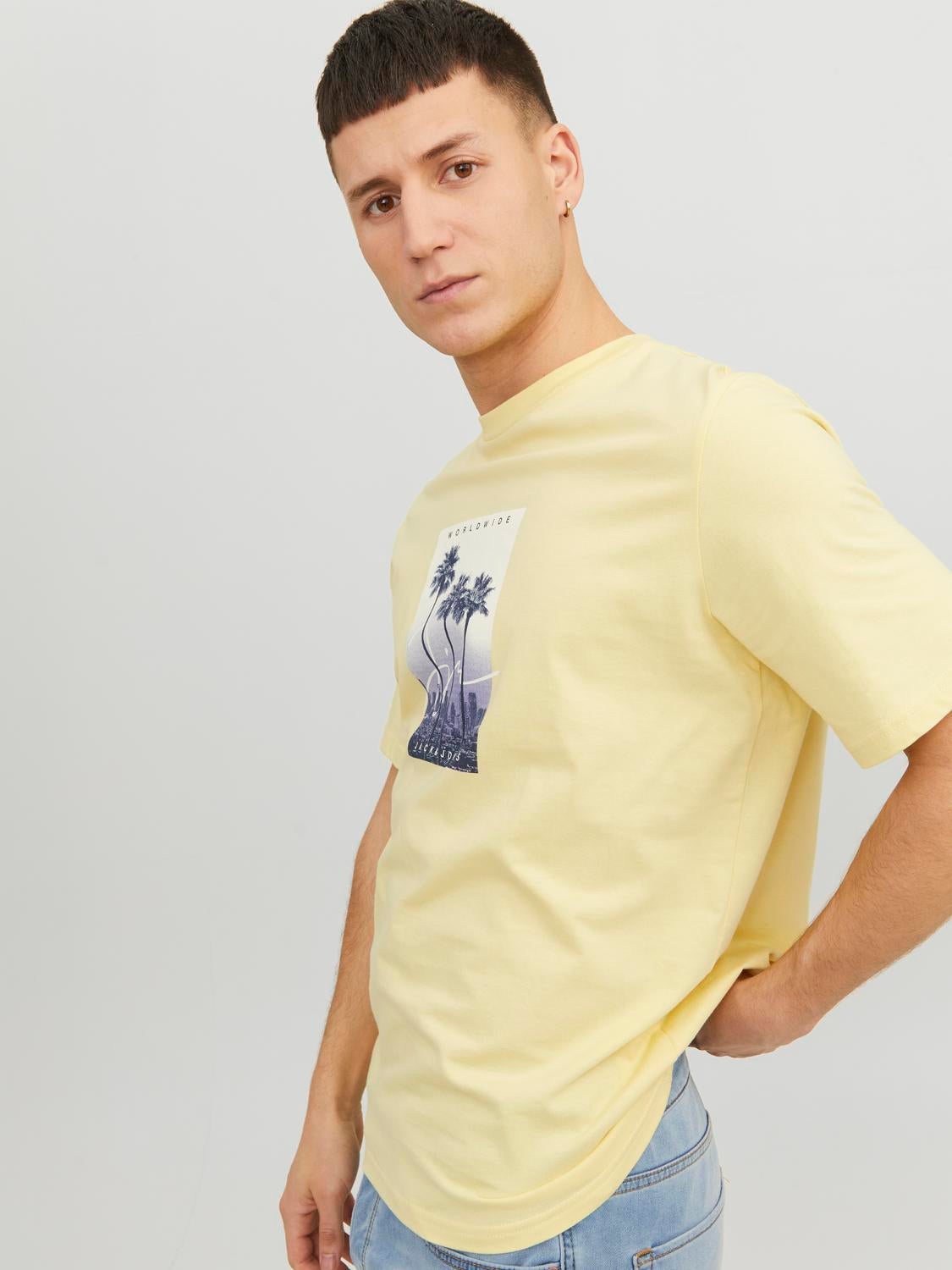 Jack jones best sale yellow t shirt