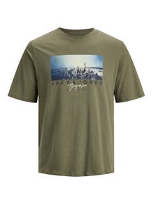 Jack & Jones Fotoprint O-hals T-skjorte -Dusty Olive - 12235522