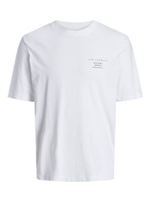 Jack & Jones Trykk T-skjorte For gutter -Bright White - 12235523