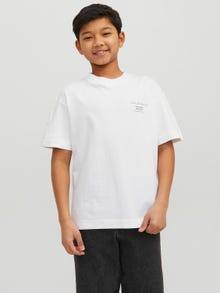 Jack & Jones T-shirt Estampar Para meninos -Bright White - 12235523