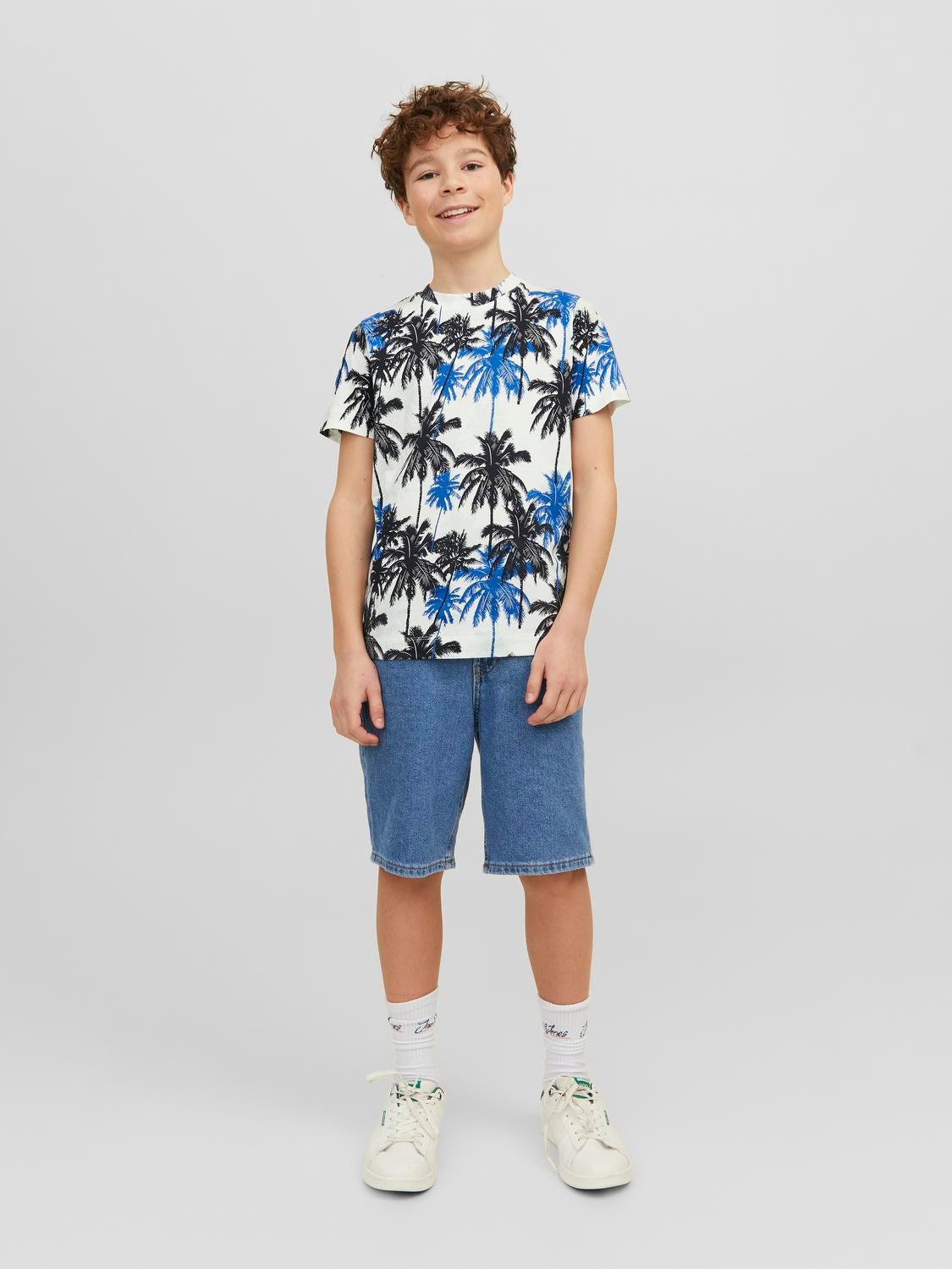 Jack & Jones Tropisch T-shirt Voor jongens -Cloud Dancer - 12235529