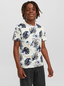 Jack & Jones Tropical T-shirt For boys -Cloud Dancer - 12235529