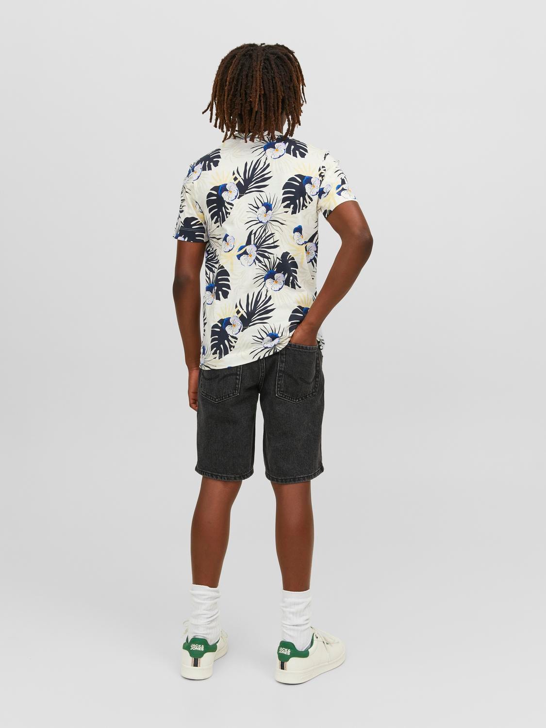 Jack & Jones Tropikų Marškinėliai For boys -Cloud Dancer - 12235529