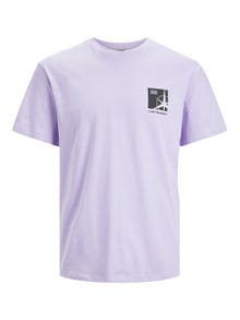 Jack & Jones Logo T-skjorte For gutter -Lavender - 12235609