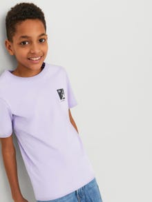 Jack & Jones Logo T-skjorte For gutter -Lavender - 12235609